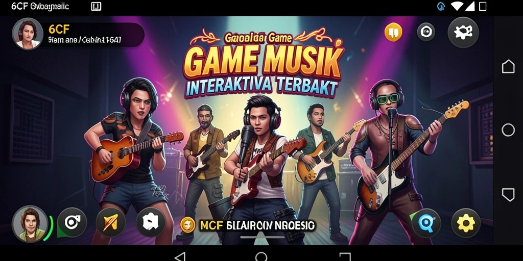 Tampilan gameplay <strong>6CF</strong> yang menarik dan interaktif saat memainkan musik.