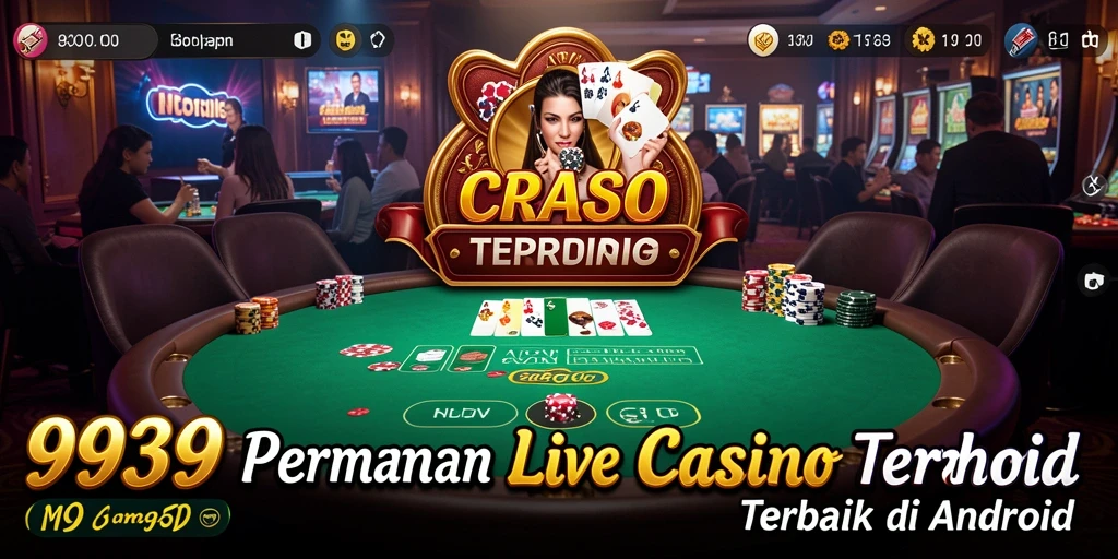 Tampilan antarmuka gameplay Live Casino yang menarik dan interaktif.