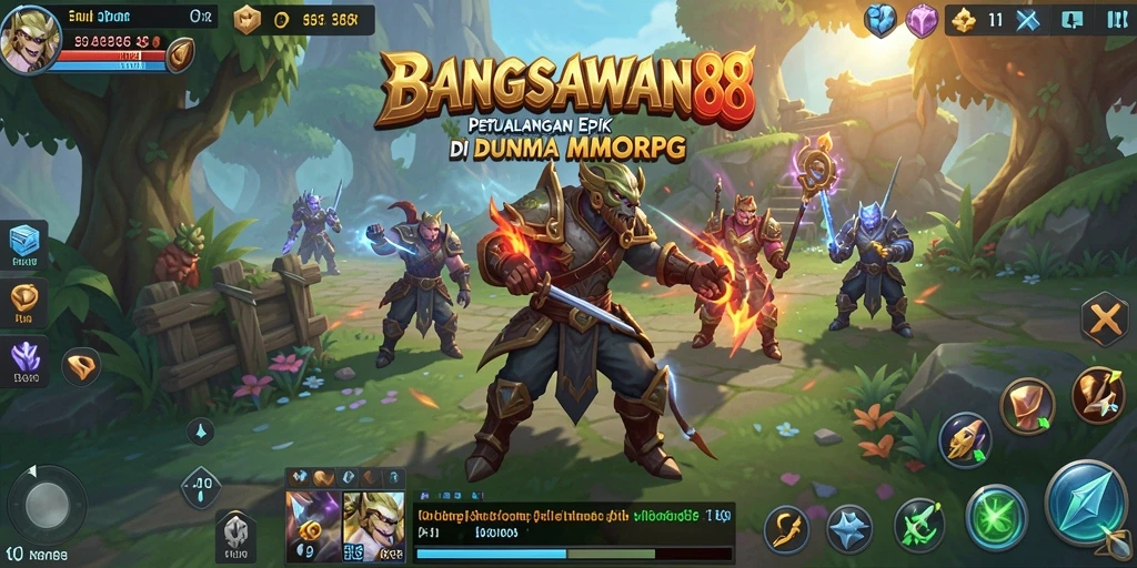 Tampilan seru gameplay MMORPG BANGSAWAN88 dengan petualangan yang memikat.