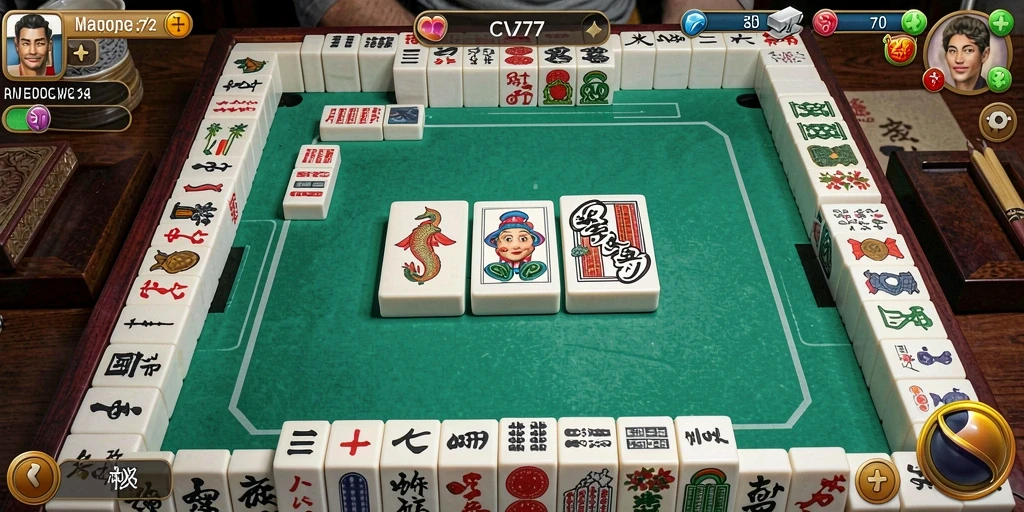 Screenshot CV777 menampilkan gameplay Mahjong yang seru dan menantang.
