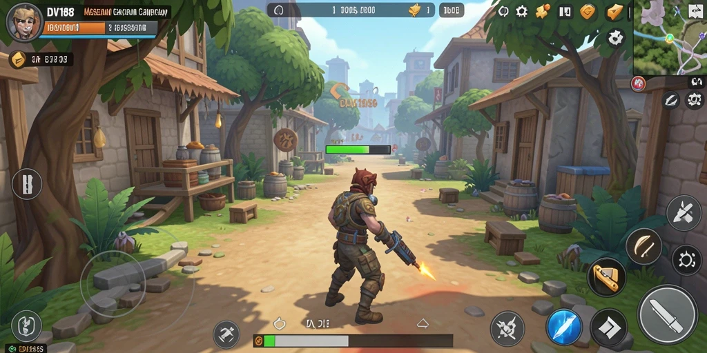 Screenshot utama DV188 menunjukkan momen gameplay Idle yang menyenangkan.