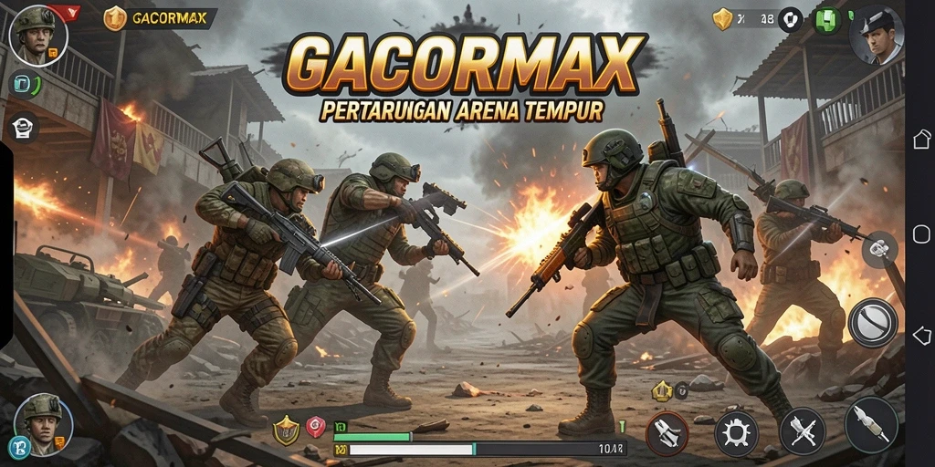 Tampilan permainan epik GACORMAX dalam pertempuran sengit.
