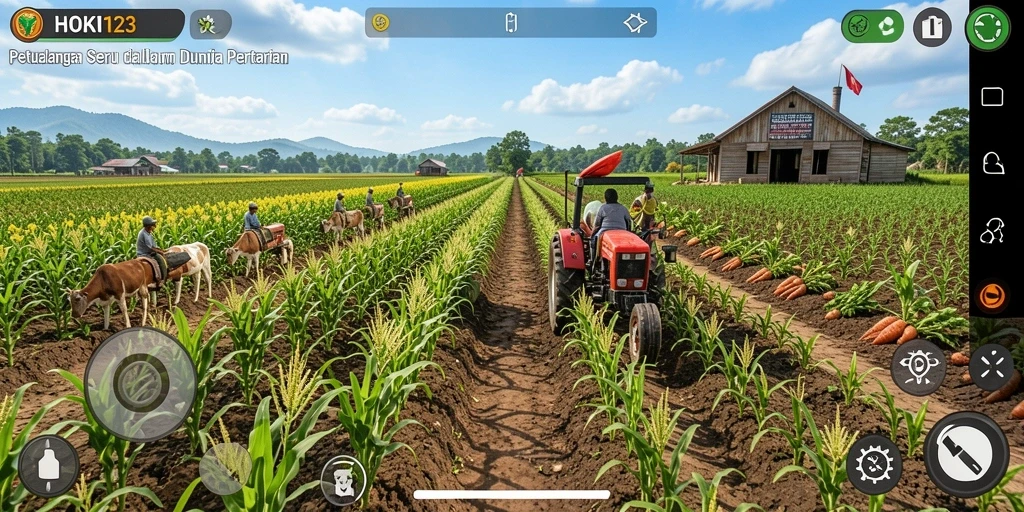 Screenshot HOKI123 menampilkan aktivitas pertanian yang seru dan menawan.