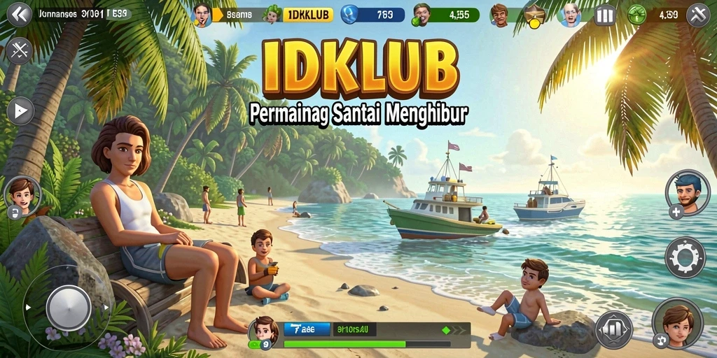 Screenshot utama menunjukkan gameplay santai yang mengasyikkan dari IDKLUB.