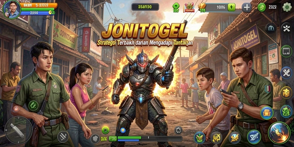 Screenshot menunjukkan aksi seru dalam permainan Strategy JONITOGEL.