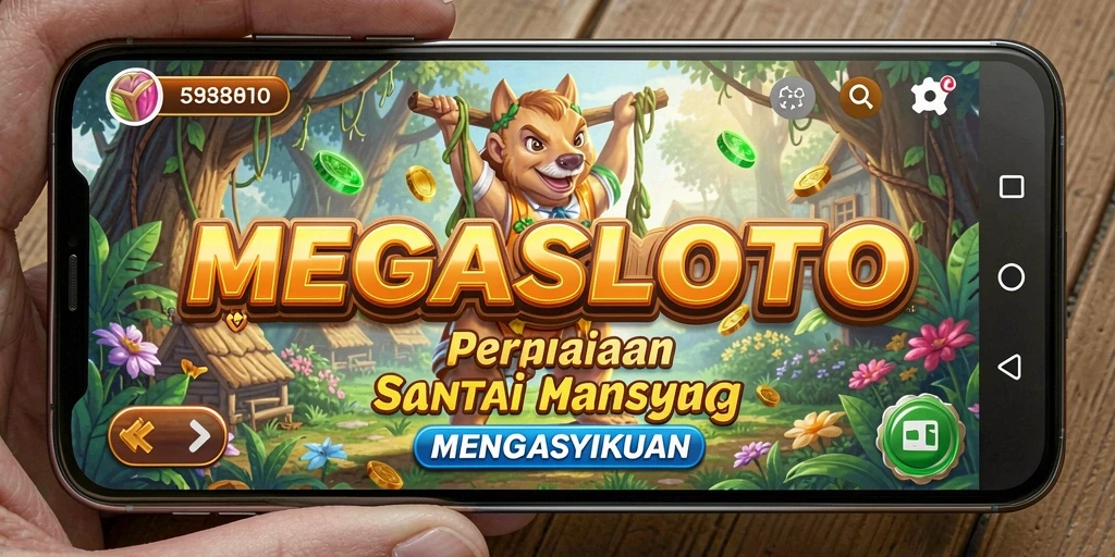 Tangkapan layar utama MEGASLOTO menampilkan gameplay yang santai dan menarik.