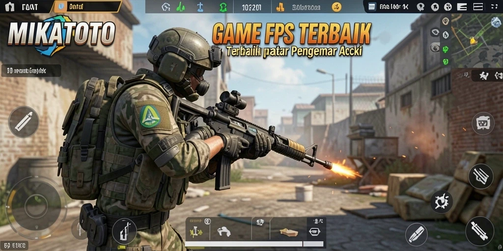 Screenshot gameplay MIKATOTO dengan aksi tembak menembak yang mendebarkan.