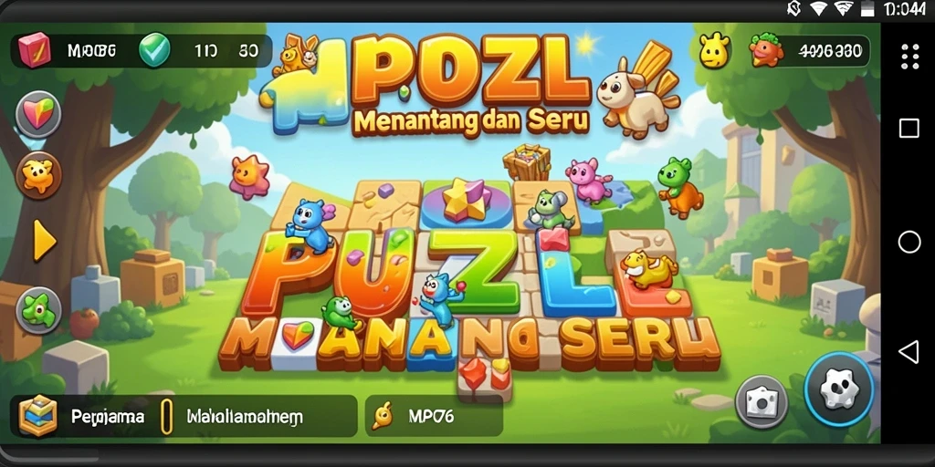 Tangkapan layar menunjukkan gameplay seru MPO76 saat menyelesaikan puzzle.