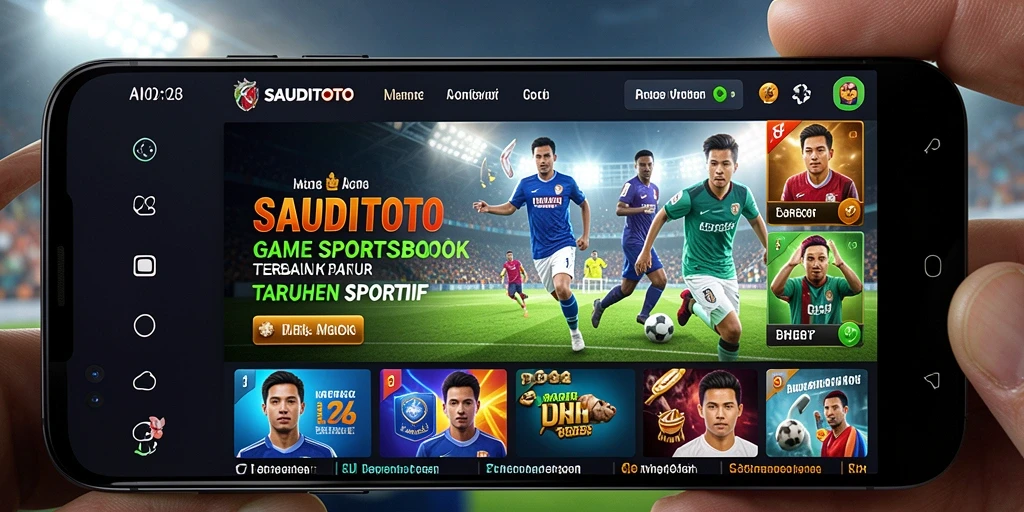 Tangkapan layar menunjukkan tampilan gameplay taruhan olahraga di SAUDITOTO.