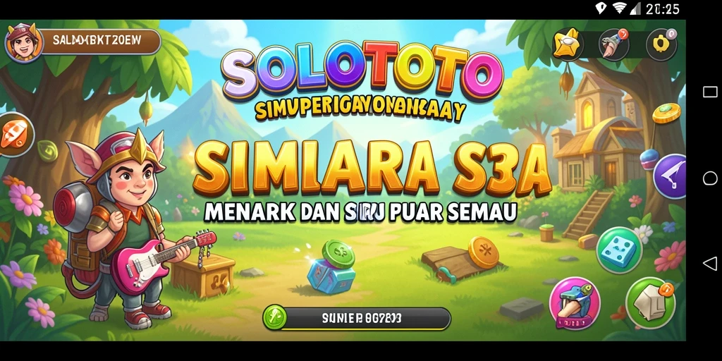 Tampilan gameplay SOLOTOTO yang menakjubkan dan penuh warna.