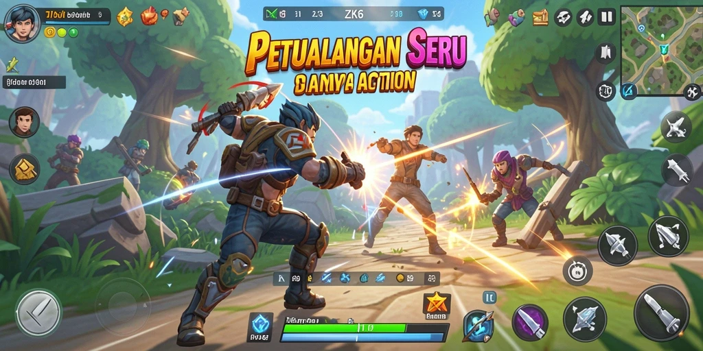 Gameplay seru dengan aksi menegangkan dalam ZK6.